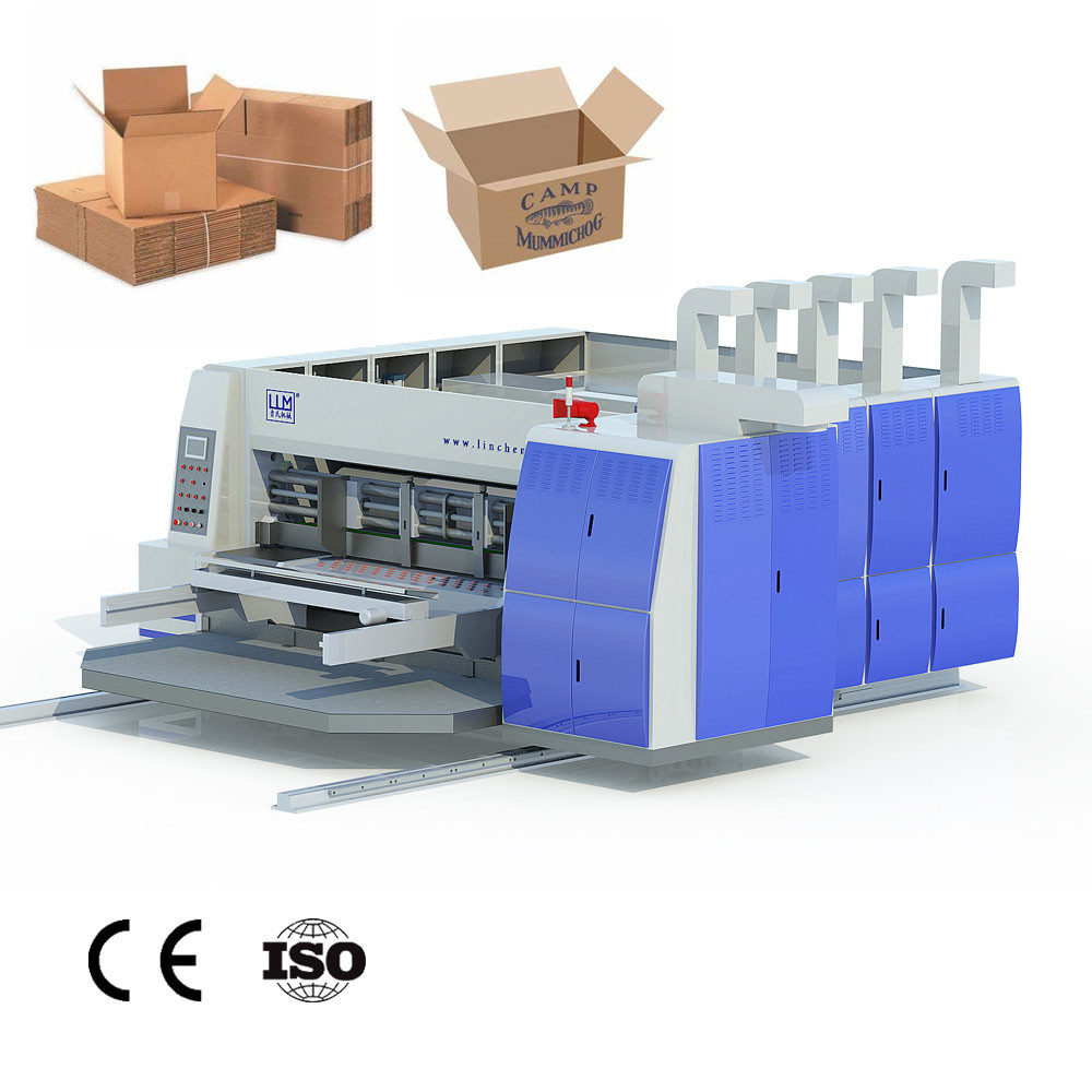 corrugated printing machine , corrugated cardboard 4 colors printer
