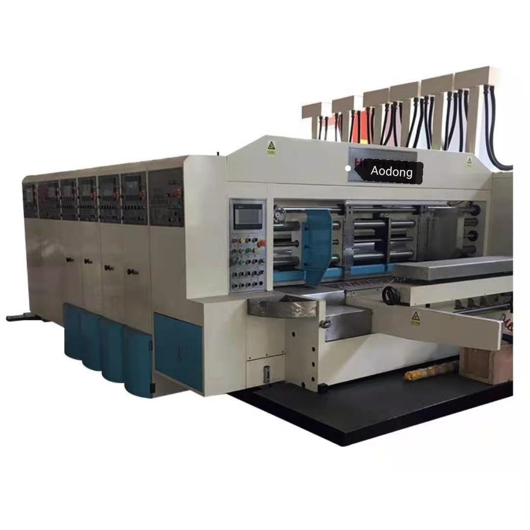 Multicolor Flexo Printing Slotting Die Cutting Machine , Flexographic
