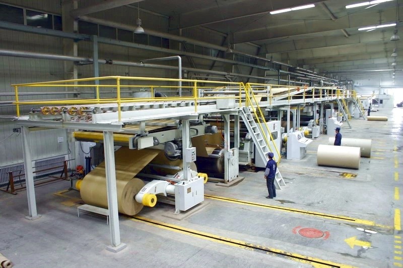 High Power Corrugated Box Automatic Plant , 5 Ply Corrugated Box Making