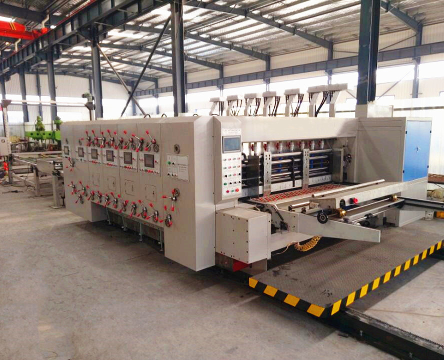 4Color Rotary Die Cutting Machine , Corrugated Slotting Machine