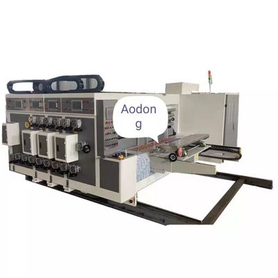 PLC Control Flexographic Box Printing Machine , Rotary Die Cutting Equipment