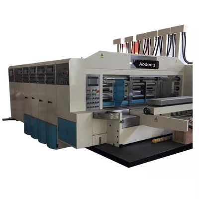 Multicolor Flexo Printing Slotting Die Cutting Machine , Flexographic Printing Equipment