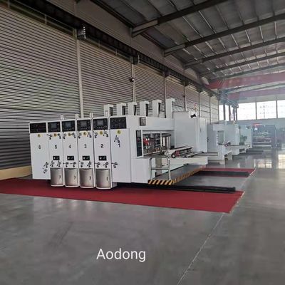 Auto Flexo Printing Slotting Die Cutting Machine 450 Pieces/Min Design Speed