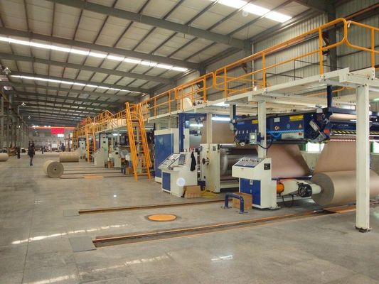 Automatic 3 Ply Corrugated Cardboard Making Machine For Food Wrapping Paper