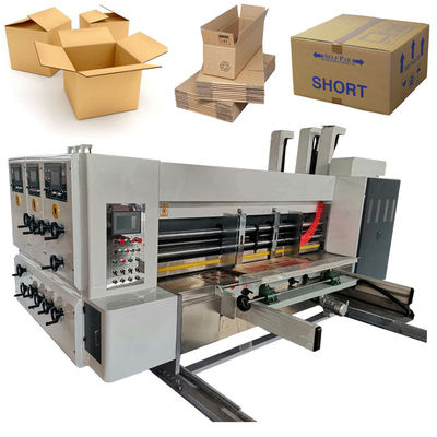 1-5 Colors Flexo Corrugated Box Printing Machine With Straight Gear Drive