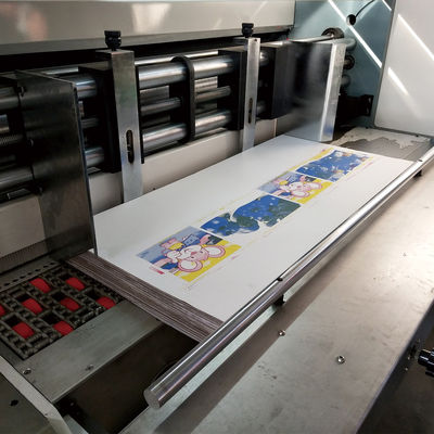 corrugated carton lead age feeding 5 color slotting die cutting printing machine