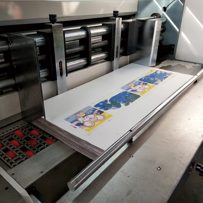 corrugated carton box lead adge feeding die cutter slotter printing machine