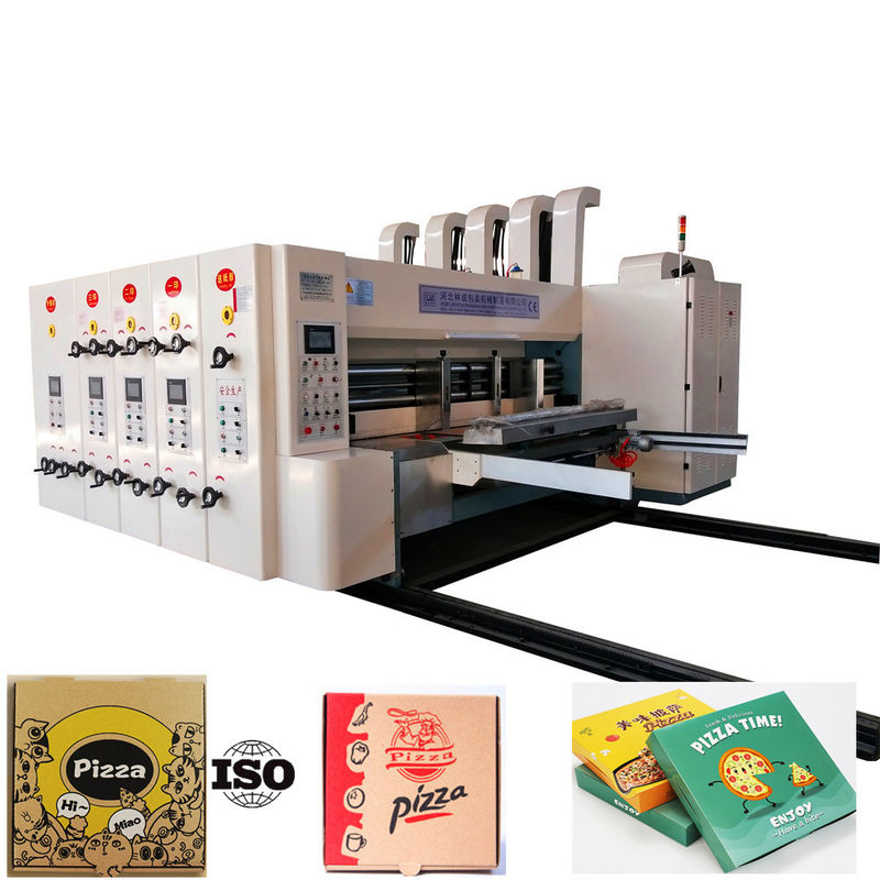 High Accuracy Pizza Box Making Machine Automatic Flexo Box Printing Die Cutting