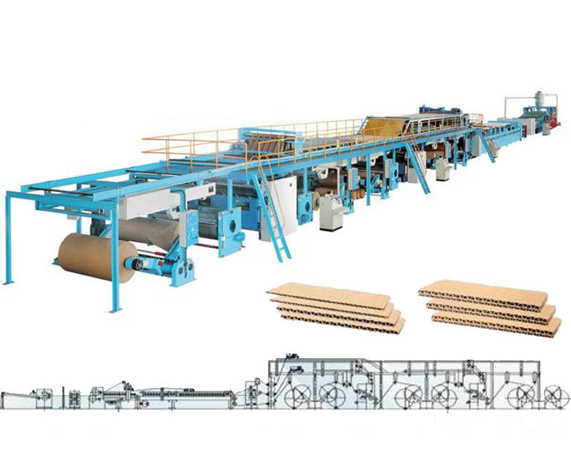 3 5 7 Corrugated Cardboard Making Machine , Carton Box Manufacturing Plant